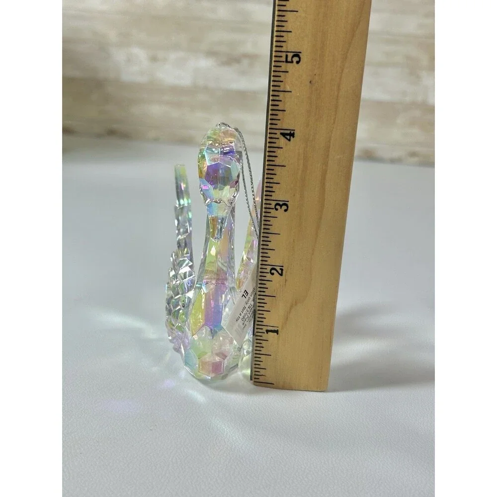 Acrylic Rainbow Iridescent Swan Birds Christmas Tree Decoration Gisela Graham